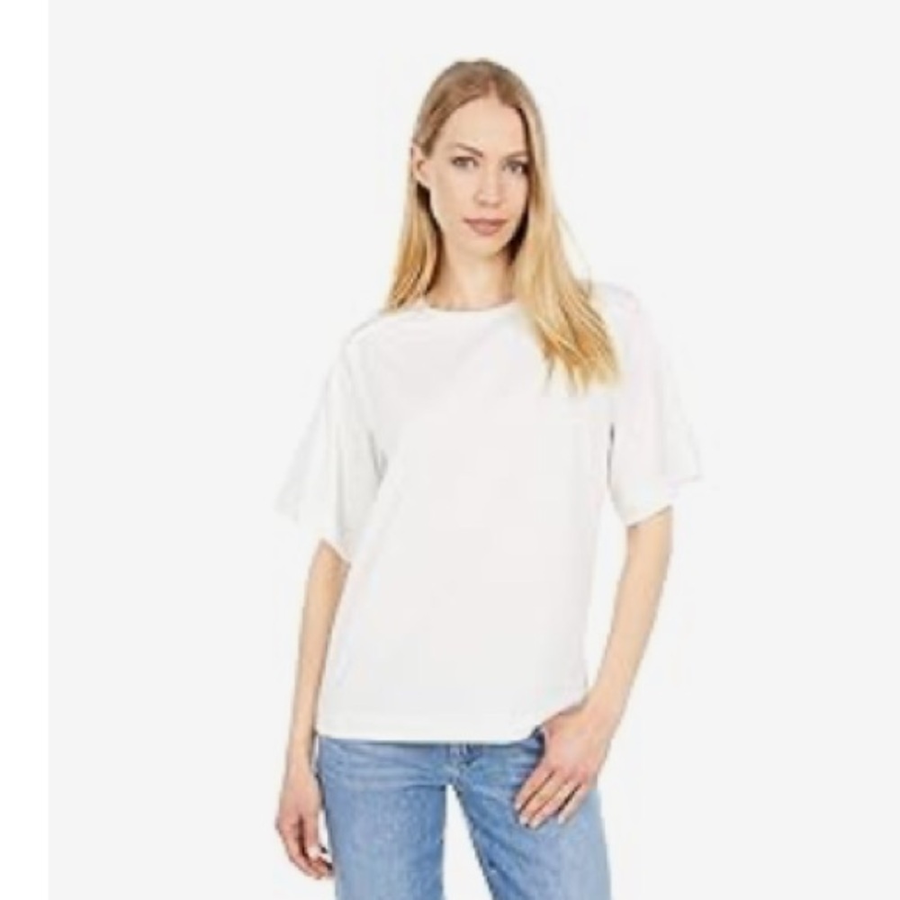 Rebecca Taylor Tee with Smocking, snow (white), size XS